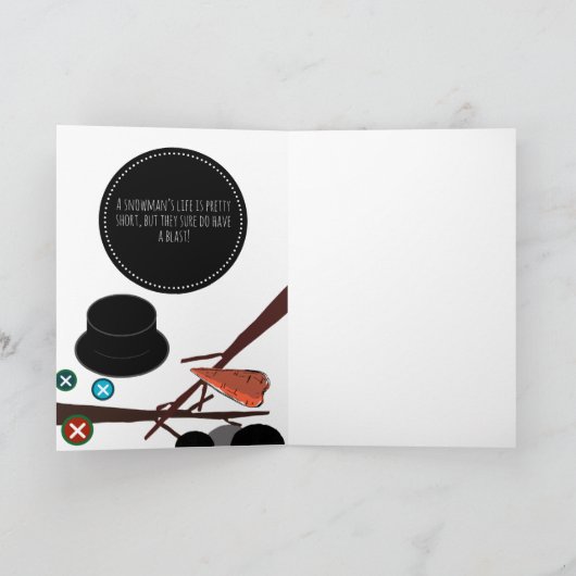 雪だるまの人生 カード (内部)