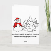 雪だるまの休日カードテンプレート シーズンカード (裏面)