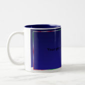 雪だるまの写真のマグ ツートーンマグカップ (左)