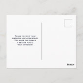 雪だるまの冬お洒落のシーンクリスマスありがとう ポストカード (裏面)