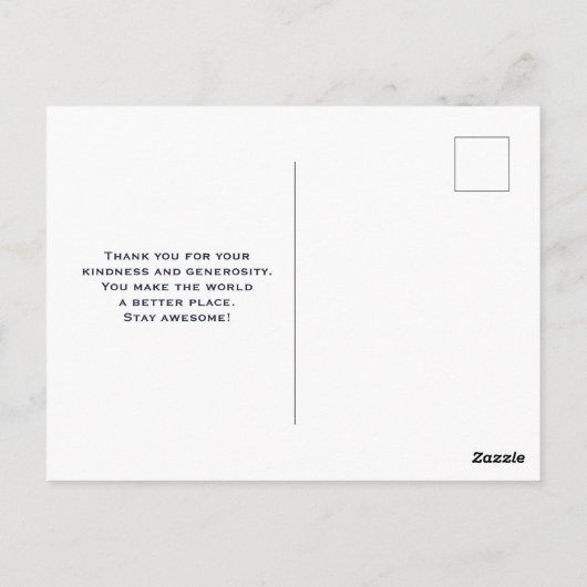 雪だるまの冬お洒落のシーンクリスマスありがとう ポストカード (裏面)