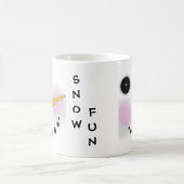 雪だるまの冬のコーヒー・マグ コーヒーマグカップ (中央)