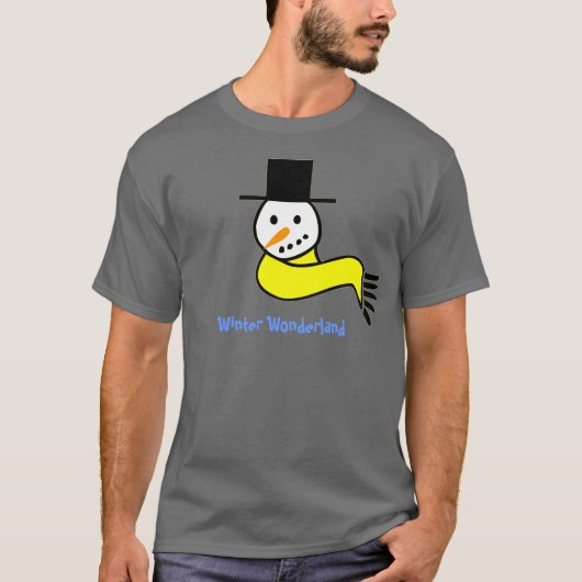 雪だるまの冬の不思議の国 Tシャツ (正面)
