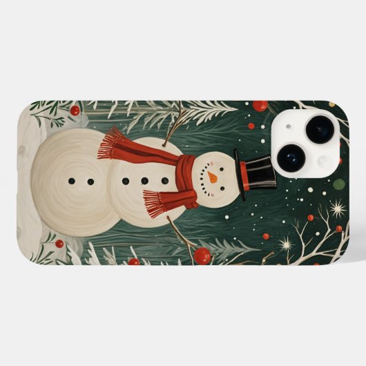 雪だるまの冬の夢 Case-Mate iPhoneケース (裏面 (横))