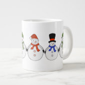 雪だるまの冬来 ジャンボコーヒーマグカップ (正面右)