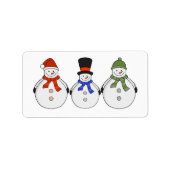 雪だるまの冬来 ラベル (正面)