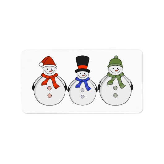 雪だるまの冬来 ラベル (正面)