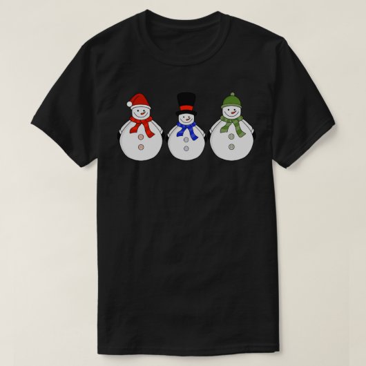 雪だるまの冬来 Tシャツ (デザイン正面)