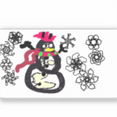 雪だるまの冬 シール (正面)