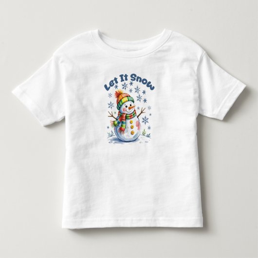 雪だるまの冬 トドラーTシャツ (正面)
