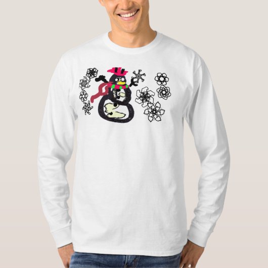 雪だるまの冬 Tシャツ (正面)