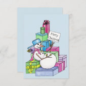 雪だるまの冷たいプレゼント (正面/裏面)