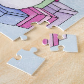 雪だるまの冷たいプレゼント ジグソーパズル (側面)