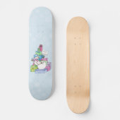 雪だるまの冷たいプレゼント スケートボード (正面)
