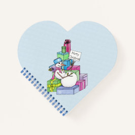 雪だるまの冷たいプレゼント ノートブック