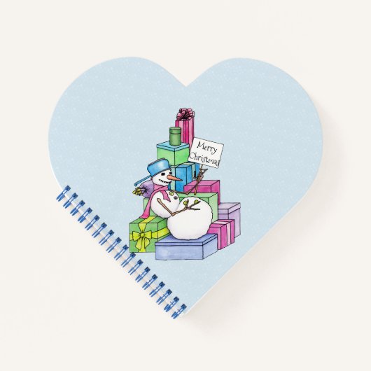 雪だるまの冷たいプレゼント ノートブック (正面)