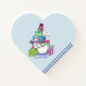 雪だるまの冷たいプレゼント ノートブック (裏面)