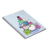 雪だるまの冷たいプレゼント ノートブック (右側)