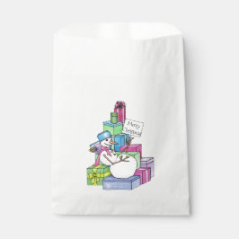 雪だるまの冷たいプレゼント フェイバーバッグ