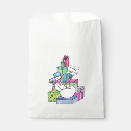 雪だるまの冷たいプレゼント フェイバーバッグ (正面)