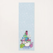 雪だるまの冷たいプレゼント ヨガマット (裏面)