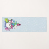 雪だるまの冷たいプレゼント ヨガマット (正面(横))