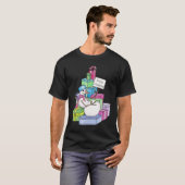 雪だるまの冷たいプレゼント Tシャツ (正面フル)