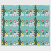 雪だるまの包装紙15c ラッピングペーパー (フラット)