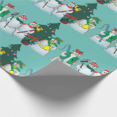 雪だるまの包装紙15c ラッピングペーパー (角)