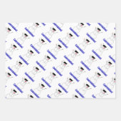 雪だるまの卒業 ラッピングペーパーシート (正面)
