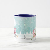 雪だるまの収集と遊ホリデーシーズン マグカップ (中央)