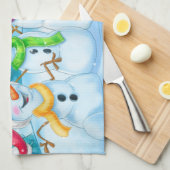 雪だるまの台所タオル キッチンタオル (四つ折り)