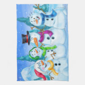 雪だるまの台所タオル キッチンタオル (縦)