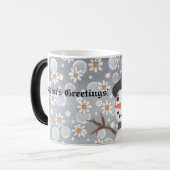 雪だるまの吹雪、季節の挨拶! … モーフィングマグカップ (正面左)