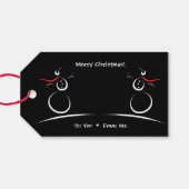 雪だるまの喜び「聖降誕祭お目出度う」からテンプレート ギフトタグ (裏面横)