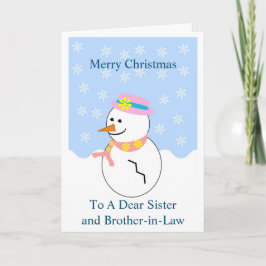雪だるまの姉と義兄のクリスマスカード シーズンカード