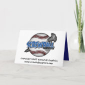 雪だるまの季節の挨拶 ホリデーカード (裏面)