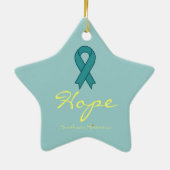 雪だるまの希望のオーナメント セラミックオーナメント (裏面)