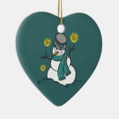 雪だるまの希望のオーナメント セラミックオーナメント (右)