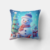 雪だるまの応援 クッション (裏面)