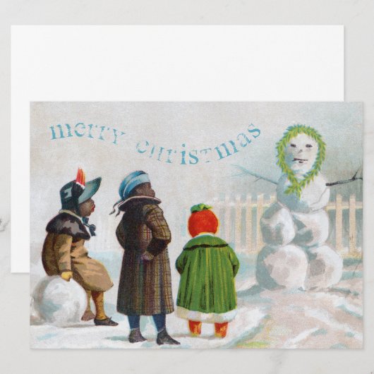 雪だるまの招待状 招待状 (正面/裏面)