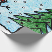 雪だるまの挨拶 ラッピングペーパー (角)