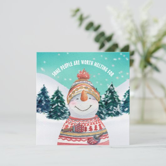 雪だるまの木何人かの人々は溶ける価値がある シーズンカード (スタンド正面)