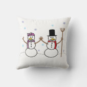 雪だるまの枕 クッション (裏面)