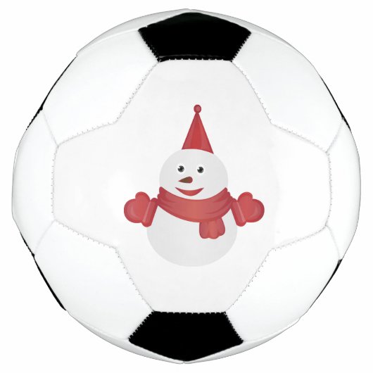 雪だるまの漫画 サッカーボール (正面)