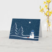 雪だるまの監視 カード (黄色い花)