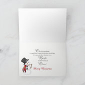 雪だるまの眺め窓-クリスマス-秘密の友達 シーズンカード (内部)