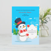 雪だるまの移動祝賀カード シーズンカード (スタンド正面)