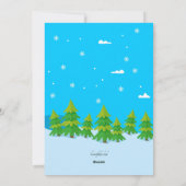 雪だるまの移動祝賀カード シーズンカード (裏面)