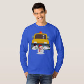 雪だるまの積雪 Tシャツ (正面フル)